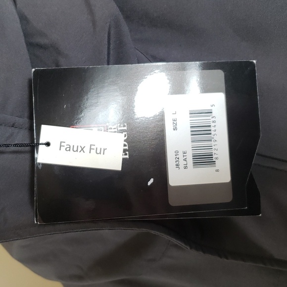 NWT Men's River Edge by Zeroxposur Dark Gray Hooded Coat/Parka, Faux Fur, Size L - Picture 14 of 16